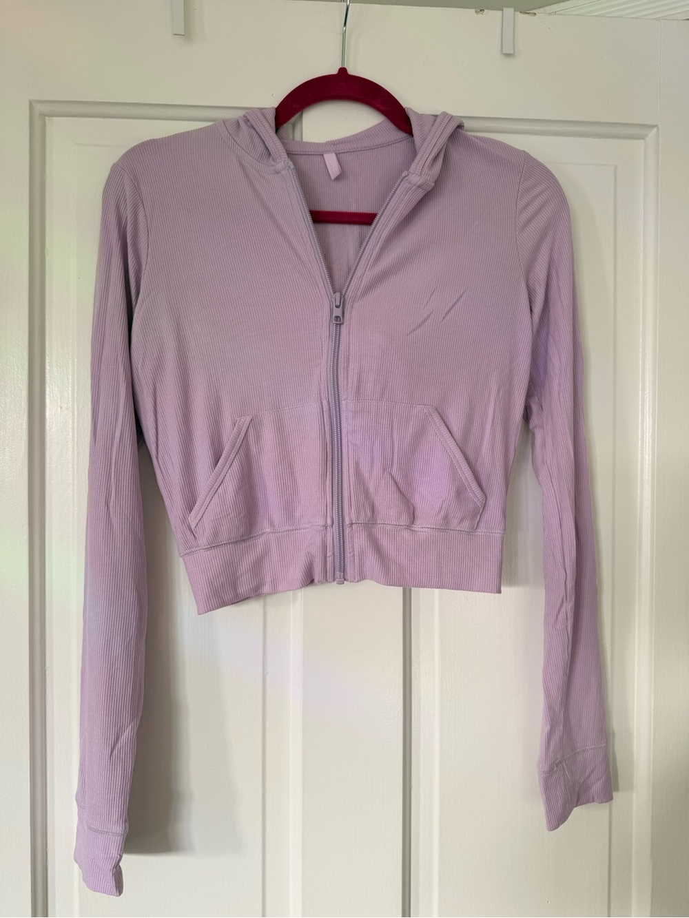 Skims soft lounge zip up in sugar plum